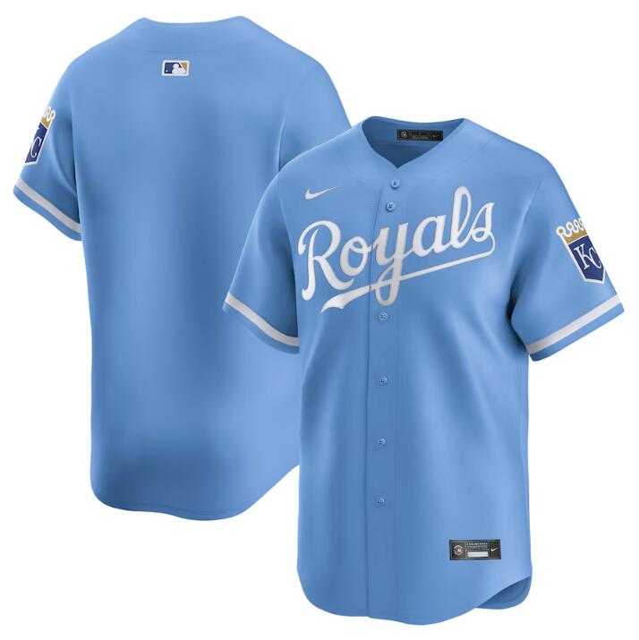 Men%27s Kansas City Royals Blank Light Blue 2024 Alternate Limited Stitched Baseball Jersey Dzhi->los angeles angels->MLB Jersey